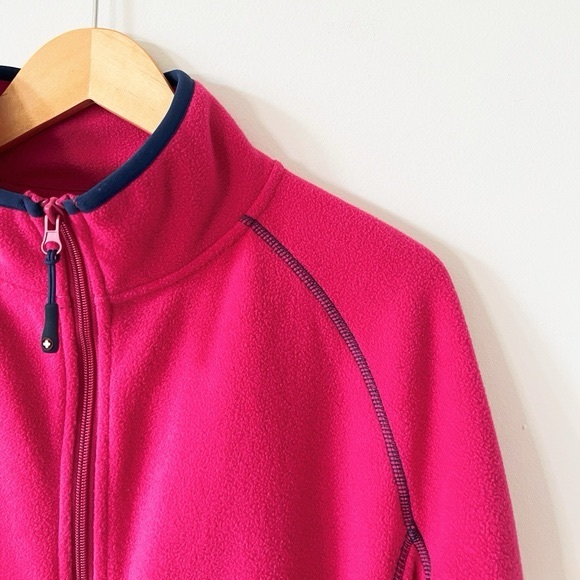 White Cross Fuchsia Pink Fleece Zi - Picture 3 of 7